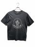 MONCLER（モンクレール）の古着「ロゴ刺繍半袖Tシャツ」｜ブラック