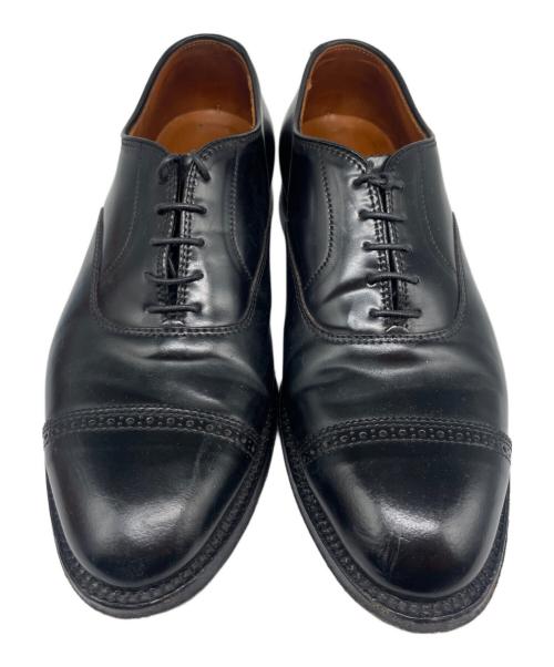 Alden（オールデン）Alden (オールデン)  コードバン パーフォレーテッド ストレートチップ バルモラル ブラック サイズ:8 1/2の古着・服飾アイテム