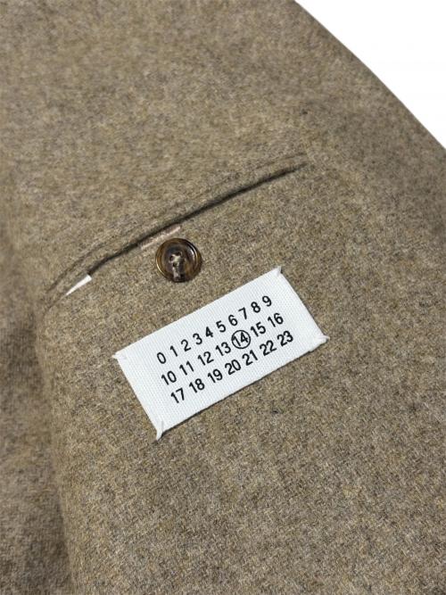 Maison Margiela（メゾンマルジェラ）Maison Margiela (メゾンマルジェラ) エルボーパッチジャケット/テーラードジャケット/ジャケット ベージュ サイズ:48の古着・服飾アイテム