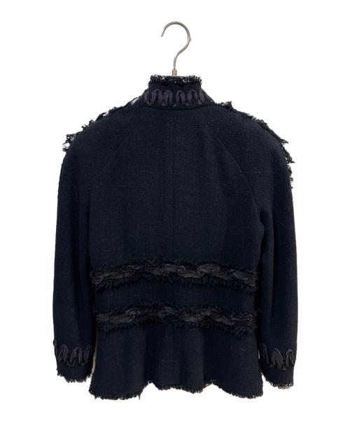 CHANEL（シャネル）CHANEL (シャネル) ツイードジャケット ブラック サイズ:40の古着・服飾アイテム