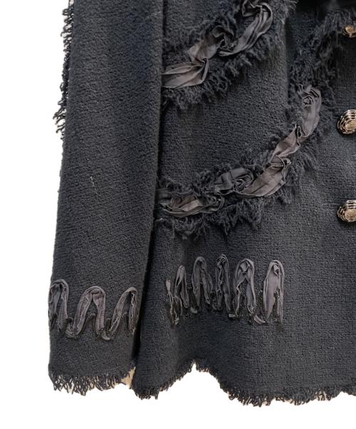 CHANEL（シャネル）CHANEL (シャネル) ツイードジャケット ブラック サイズ:40の古着・服飾アイテム