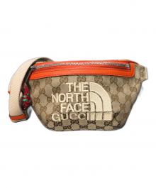 GUCCI×THE NORTH FACE（グッチ×ザ ノース フェイス）の古着「GGキャンバス ベルトバッグ」｜ベージュ