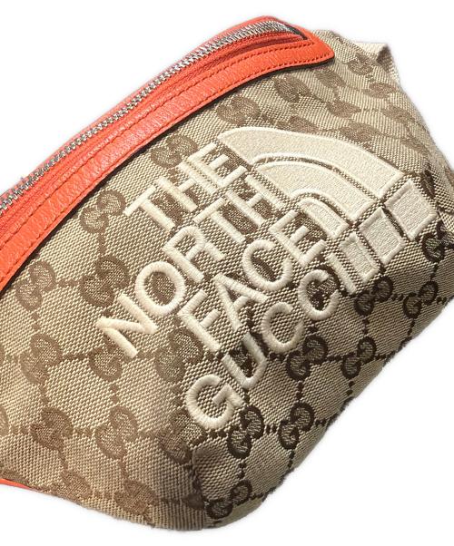 GUCCI（グッチ）GUCCI (グッチ) THE NORTH FACE (ザ ノース フェイス) GGキャンバス ベルトバッグ ベージュ サイズ:-の古着・服飾アイテム