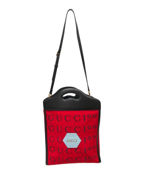 GUCCI（グッチ）GUCCI (グッチ) GUCCI 100th Anniversary 2WAY Shoulder Tote Bag/2WAYショルダーバッグ レッド サイズ:-の古着・服飾アイテム