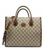GUCCIグッチ）の古着「インターロッキングG 2WAYショルダーバッグ」｜ベージュ