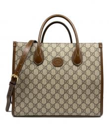 GUCCI（グッチ）の古着「インターロッキングG 2WAYショルダーバッグ」｜ベージュ