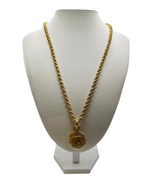 CHANEL（シャネル）CHANEL (シャネル) ココマークプレートロングネックレス ゴールドの古着・服飾アイテム