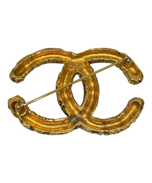 CHANEL（シャネル）CHANEL (シャネル) ココマーク溶岩ブローチ ゴールドの古着・服飾アイテム