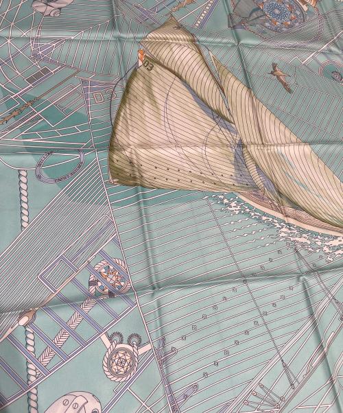 HERMES（エルメス）HERMES (エルメス) カレ90 スカイブルー サイズ:90の古着・服飾アイテム