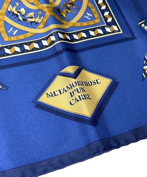 HERMES（エルメス）HERMES (エルメス) Carre 45/カレ 45/METAMORPHOSE D`UN CARRE/メタモルフォーズ・ダン ブルー サイズ:45の古着・服飾アイテム