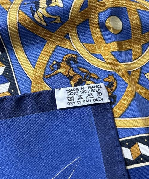 HERMES（エルメス）HERMES (エルメス) Carre 45/カレ 45/METAMORPHOSE D`UN CARRE/メタモルフォーズ・ダン ブルー サイズ:45の古着・服飾アイテム