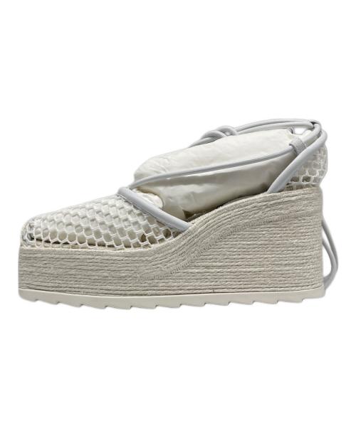 BOTTEGA VENETA（ボッテガベネタ）BOTTEGA VENETA (ボッテガベネタ) レースアップサンダル ホワイト サイズ:38の古着・服飾アイテム