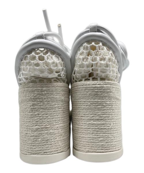 BOTTEGA VENETA（ボッテガベネタ）BOTTEGA VENETA (ボッテガベネタ) レースアップサンダル ホワイト サイズ:38の古着・服飾アイテム