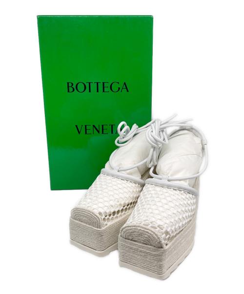 BOTTEGA VENETA（ボッテガベネタ）BOTTEGA VENETA (ボッテガベネタ) レースアップサンダル ホワイト サイズ:38の古着・服飾アイテム
