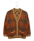 GUCCIグッチ）の古着「リバーシブルカーディガン」｜ブラウン
