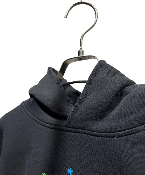 BALENCIAGA（バレンシアガ）BALENCIAGA (バレンシアガ) ペイントダメージ加工フーディ/2022年 ブラック サイズ:Sの古着・服飾アイテム
