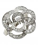 CHANELシャネル）の古着「Diamond Camellia Ring Medium ダイヤモンドカメリアリング ミディアム　J2579」