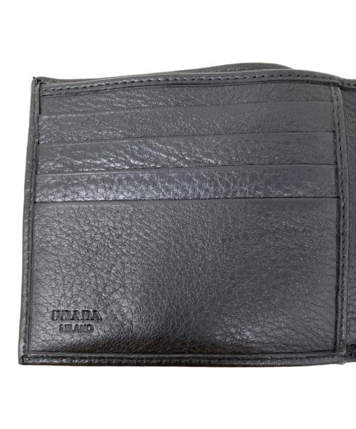 PRADA（プラダ）PRADA (プラダ) PRADA 2つ折り財布 ブラックの古着・服飾アイテム