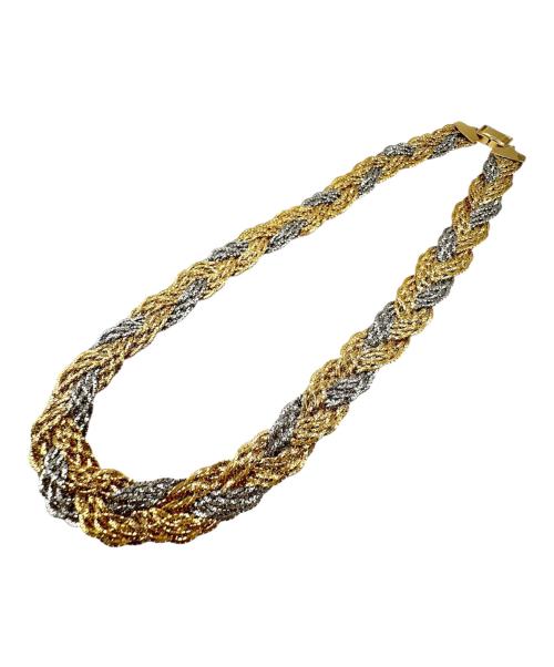 NO BRAND（ノーブランド）NO BRAND (ノーブランド) ゴールド編み込みネックレスの古着・服飾アイテム