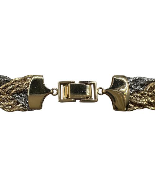 NO BRAND（ノーブランド）NO BRAND (ノーブランド) ゴールド編み込みネックレスの古着・服飾アイテム