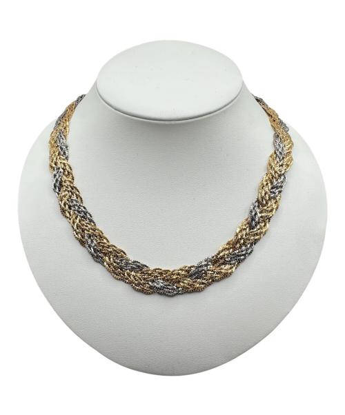 NO BRAND（ノーブランド）NO BRAND (ノーブランド) ゴールド編み込みネックレスの古着・服飾アイテム