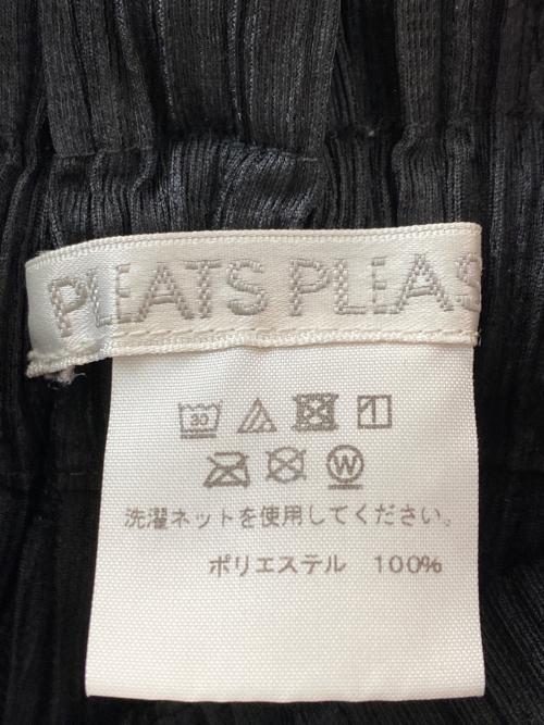 PLEATS PLEASE（プリーツプリーズ）PLEATS PLEASE (プリーツプリーズ) ベルト付きプリーツパンツ ブラック サイズ:3の古着・服飾アイテム