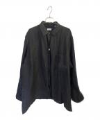 COMOLI×Salvatore Piccoloコモリ×サルヴァトーレ・ピッコロ）の古着「サルバトーレピッコロ/リネンシャツジャケット」｜ブラック