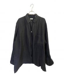 COMOLI×Salvatore Piccolo（コモリ×サルヴァトーレ・ピッコロ）の古着「サルバトーレピッコロ/リネンシャツジャケット」｜ブラック