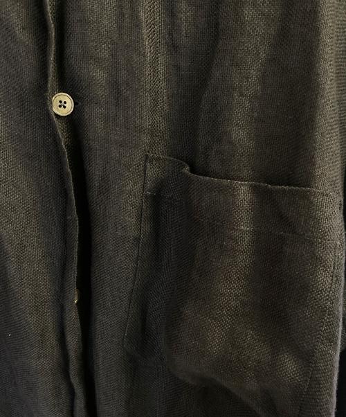 COMOLI（コモリ）COMOLI (コモリ) Salvatore Piccolo (サルヴァトーレ・ピッコロ) サルバトーレピッコロ/リネンシャツジャケット ブラック サイズ:46の古着・服飾アイテム