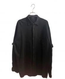 COMOLI（コモリ）の古着「ジャージシャツ」｜ブラック