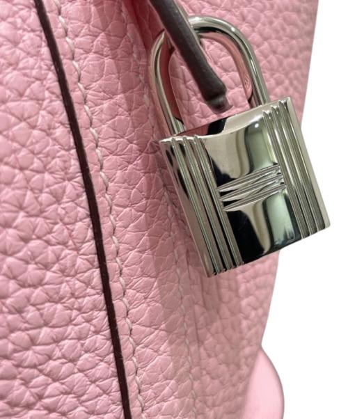 HERMES（エルメス）HERMES (エルメス) ピコタンロックMM ローズサクラ×シルバー金具 サイズ:MMの古着・服飾アイテム