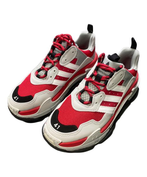 BALENCIAGA（バレンシアガ）BALENCIAGA (バレンシアガ) adidas (アディダス) TRIPLE S レッド サイズ:27 未使用品の古着・服飾アイテム