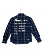 MONCLER GENIUSモンクレール ジーニアス）の古着「MORAN/チェックダウンジャケット」｜ネイビー
