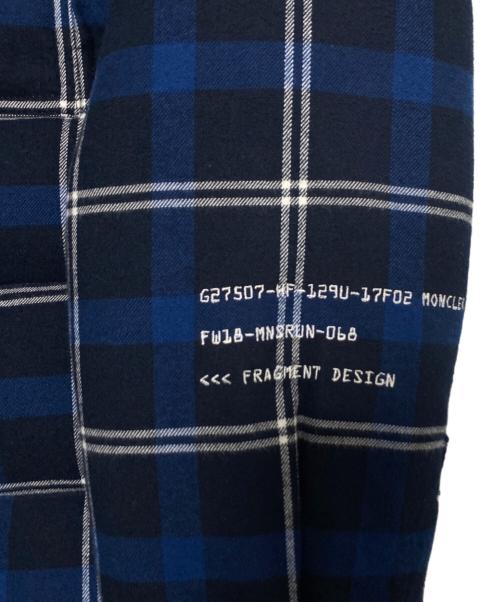 MONCLER GENIUS（モンクレール ジーニアス）MONCLER GENIUS (モンクレール ジーニアス) MORAN/チェックダウンジャケット ネイビー サイズ:1の古着・服飾アイテム