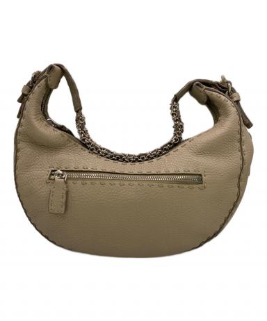 FENDI セレリア　ベージュ チェーンハンドバッグ 中古・古着通販】FENDI (フェンディ) セレリア チェーンショルダー