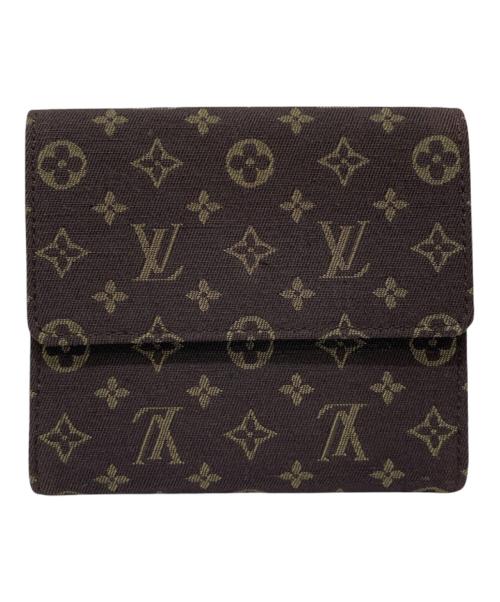 LOUIS VUITTON（ルイ ヴィトン）LOUIS VUITTON (ルイ ヴィトン) モノグラム・ミニ・ラン ポルトフォイユ・エリーズ ブラウンの古着・服飾アイテム