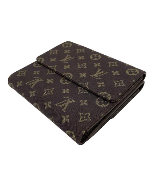 LOUIS VUITTON（ルイ ヴィトン）LOUIS VUITTON (ルイ ヴィトン) モノグラム・ミニ・ラン ポルトフォイユ・エリーズ ブラウンの古着・服飾アイテム