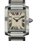 Cartierカルティエ）の古着「Tank Francaise SM タンクフランセーズ SM Ref.W51008Q3」｜アイボリー文字盤