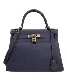HERMES（エルメス）の古着「ケリー28 内縫い」｜ネイビー