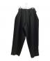 Y's（ワイズ）の古着「BIG HERRINGBONE DOUBLE TUCK WIDE PANTS」｜ブラック