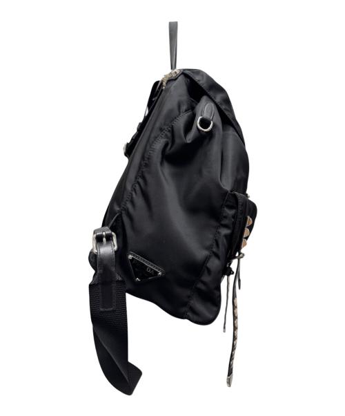 PRADA（プラダ）PRADA (プラダ) ナイロンスタッズリュック/53905 ブラック サイズ:-の古着・服飾アイテム