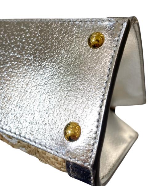 GUCCI（グッチ）GUCCI (グッチ) ダイアナミニバンブーハンドバッグ ベージュ×シルバー×ピンク サイズ:ミニの古着・服飾アイテム