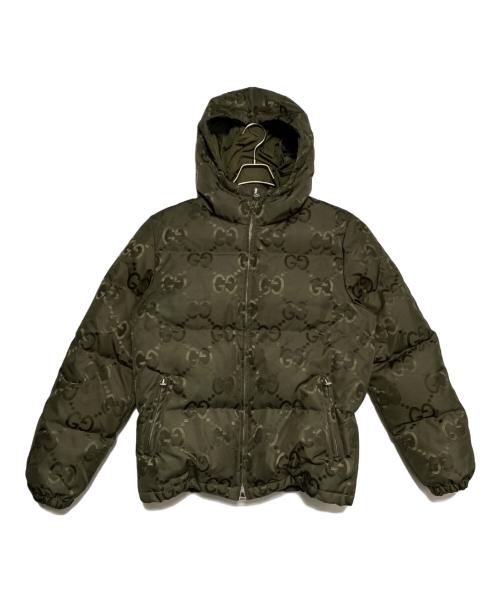 GUCCI（グッチ）GUCCI (グッチ) ジャンボGGキャンバス ダウンジャケット オリーブ サイズ:44の古着・服飾アイテム