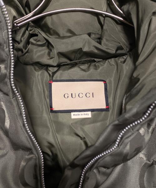 GUCCI（グッチ）GUCCI (グッチ) ジャンボGGキャンバス ダウンジャケット オリーブ サイズ:44の古着・服飾アイテム