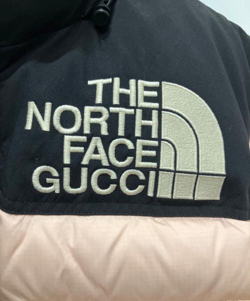 GUCCI（グッチ）GUCCI (グッチ) THE NORTH FACE (ザ ノース フェイス) Logo Enbriderie Down Jacket/ロゴ エンブロイダリー ダウンジャケット ピンク サイズ:Mの古着・服飾アイテム