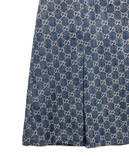 GUCCI（グッチ）GUCCI (グッチ) GGキャンバスデニムスカート インディゴ サイズ:40の古着・服飾アイテム