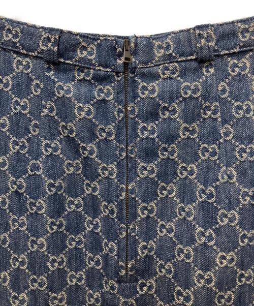 GUCCI（グッチ）GUCCI (グッチ) GGキャンバスデニムスカート インディゴ サイズ:40の古着・服飾アイテム