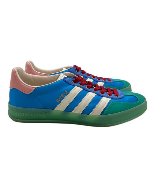 GUCCI（グッチ）GUCCI (グッチ) adidas (アディダス) ガゼル/ローカットスニーカー ブルー サイズ:25.5の古着・服飾アイテム