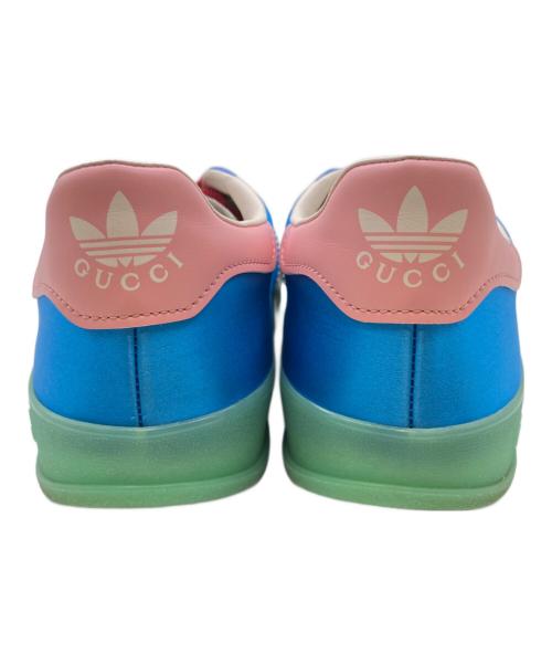 GUCCI（グッチ）GUCCI (グッチ) adidas (アディダス) ガゼル/ローカットスニーカー ブルー サイズ:25.5の古着・服飾アイテム