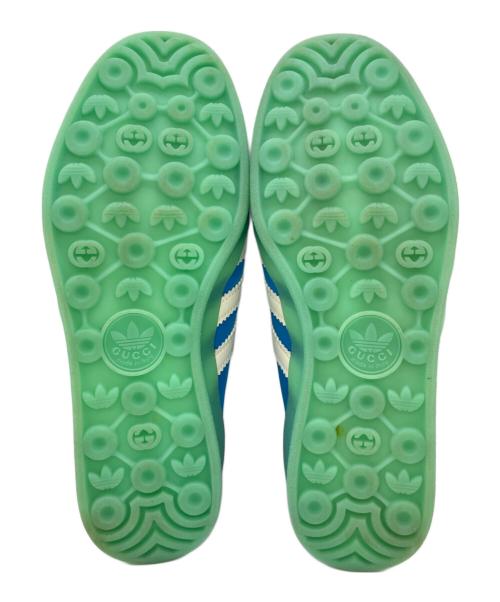 GUCCI（グッチ）GUCCI (グッチ) adidas (アディダス) ガゼル/ローカットスニーカー ブルー サイズ:25.5の古着・服飾アイテム